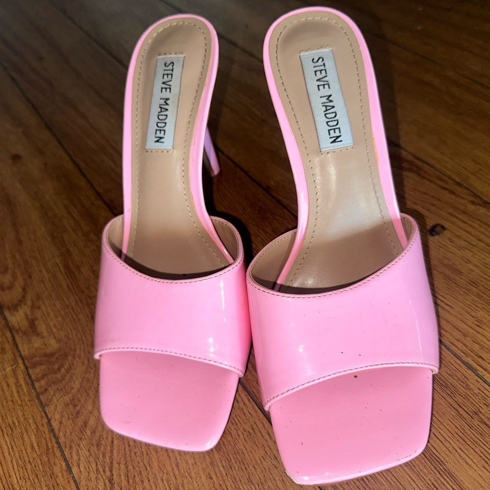 Pink Open Toe Heels - Picture 2 of 3